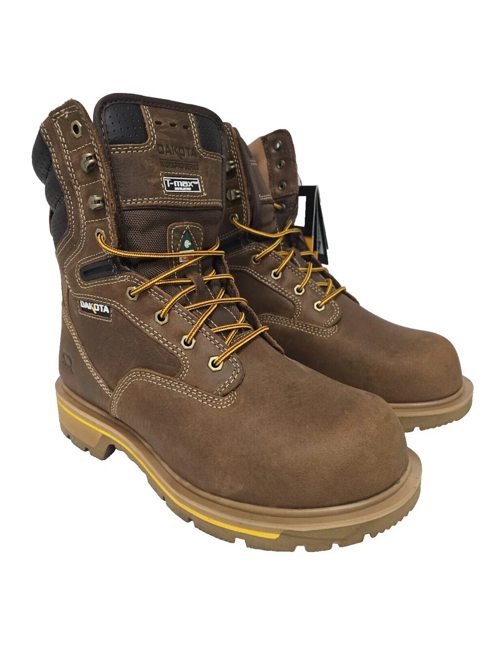 DAKOTA Men's 8517 Quad Comfort 8 Inch Steel Toe Composite Plate Work Boots 13W